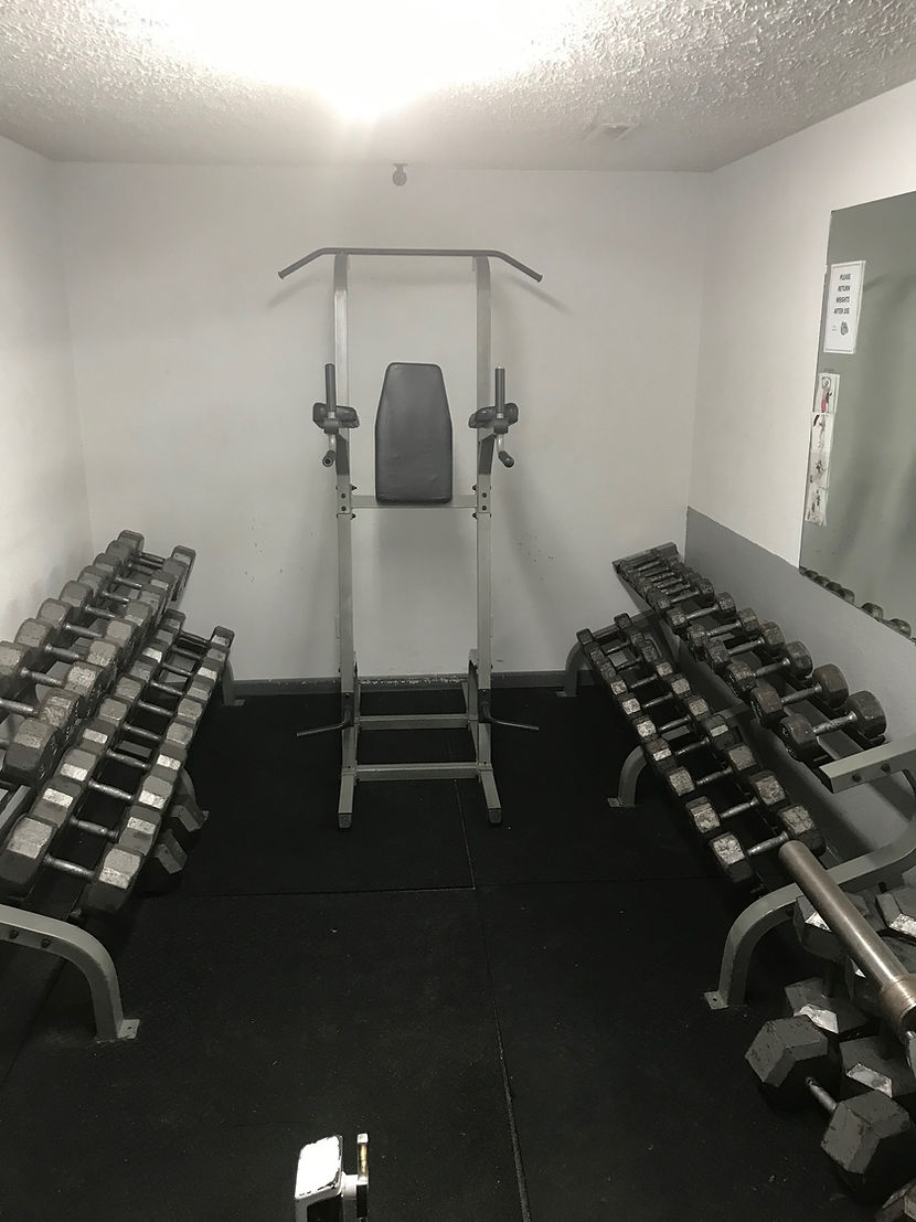 Top Dog Fitness Center free weight room